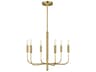 Visual Comfort Studio Brianna 6-Light Burnished Brass Candelabra Chandelier