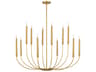 Visual Comfort Studio Lois 12-Light Burnished Brass Chandelier