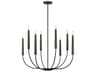 Visual Comfort Studio Lois 8-Light Aged Iron Black Chandelier