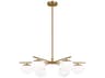 Visual Comfort Studio Lune 6-Light Burnished Brass Globe Chandelier