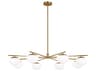 Visual Comfort Studio Lune 8-Light Burnished Brass Globe Chandelier