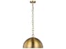 Visual Comfort Studio Whare 1-Light Burnished Brass Dome Pendant