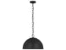 Visual Comfort Studio Whare 1-Light Aged Iron Black Dome Pendant
