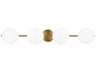 Visual Comfort Studio Lune 4-Light Burnished Brass Vanity Light