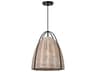Visual Comfort Studio Norman 1-Light Matte Black Brown Dome Pendant