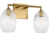 Visual Comfort Studio Serafina 2-Light Burnished Brass Vanity Light