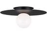 Visual Comfort Studio Nodes 1-Light Midnight Black Globe Round Flush Mount