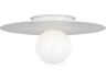 Visual Comfort Studio Nodes 1-Light Matte White Globe Flush Mount