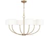 Visual Comfort Studio Sawyer 6-Light Burnished Brass Drum Chandelier