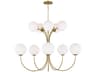 Visual Comfort Studio Noemie 10-Light Burnished Brass Globe Tiered Chandelier