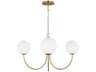 Visual Comfort Studio Noemie 3-Light Burnished Brass Globe Chandelier