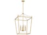 Visual Comfort Studio Carlyle 4-Light Burnished Brass Lantern Pendant