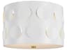 Visual Comfort Studio Dottie 2-Light Burnished Brass White Drum Flush Mount