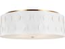 Visual Comfort Studio Dottie 4-Light Burnished Brass White Drum Flush Mount