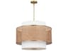 Visual Comfort Studio Sawyer 3-Light Blonde Rattan Brown Pendant