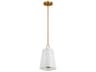 Visual Comfort Studio Bronte 1-Light Burnished Brass White Mini Pendant