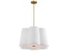 Visual Comfort Studio Bronte 4-Light Burnished Brass White Pendant