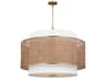 Visual Comfort Studio Sawyer 4-Light Blonde Rattan Brown Pendant