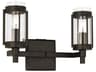 Visual Comfort Studio Flynn 2-Light Aged Iron Black Vanity Light