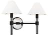 Visual Comfort Studio Robert 2-Light Aged Iron Black Vanity Light