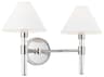 Visual Comfort Studio Robert 2-Light Polished Nickel Vanity Light