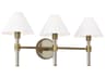 Visual Comfort Studio Robert 3-Light Time Worn Brass Vanity Light