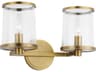 Visual Comfort Studio Reynolds 2-Light Time Worn Brass Vanity Light
