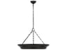 Visual Comfort Studio Lenoir Aged Iron Black Round Chandelier