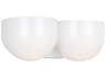 Visual Comfort Studio Cheverny 2-Light Matte White Vanity Light