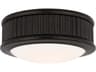Visual Comfort Studio Ritz Aged Iron Black Round Flush Mount