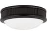Visual Comfort Studio Ritz Aged Iron Black Round Flush Mount
