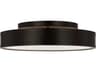 Visual Comfort Studio Dupont Aged Iron Black Round Semi Flush Mount