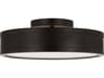 Visual Comfort Studio Dupont Aged Iron Black Round Semi Flush Mount