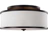 Visual Comfort Studio Lennon 3-Light Oil Rubbed Bronze Drum Flush Mount