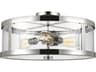 Visual Comfort Studio Harrow 3-Light Polished Nickel Drum Semi Flush Mount