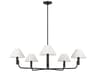 Visual Comfort Studio Colfax 5-Light Aged Iron Black Chandelier