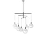 Visual Comfort Studio Torian 6-Light Aged Iron Black Globe Chandelier