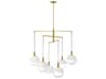 Visual Comfort Studio Torian 6-Light Burnished Brass Globe Chandelier