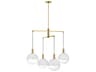 Visual Comfort Studio Torian 4-Light Burnished Brass Globe Chandelier