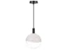 Visual Comfort Studio Torian 1-Light Aged Iron Black Globe Mini Pendant