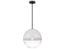 Visual Comfort Studio Torian 1-Light Aged Iron Black Globe Pendant
