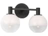 Visual Comfort Studio Torian 2-Light Aged Iron Black Vanity Light