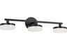 Visual Comfort Studio Khan 3-Light Aged Iron Black Vanity Light