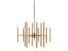 Visual Comfort Studio Beckham Modern 24-Light Burnished Brass Cylinder Chandelier