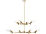 Visual Comfort Studio Mezzo 8-Light Burnished Brass Cylinder Chandelier