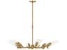Visual Comfort Studio Mezzo 6-Light Burnished Brass Cylinder Chandelier