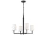 Visual Comfort Studio Danica 4-Light Aged Iron Black Candelabra Cylinder Chandelier