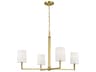 Visual Comfort Studio Danica 4-Light Burnished Brass Candelabra Cylinder Chandelier