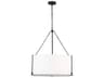Visual Comfort Studio Bergen 3-Light Aged Iron Black Drum Pendant