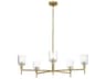 Visual Comfort Studio Hartley 5-Light Burnished Brass Candelabra Chandelier